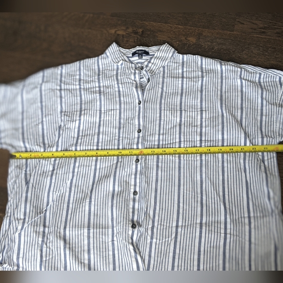 Madewell Oversized Stripe Button Up Down Shirt - Picture 5 of 6